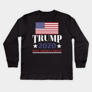 Keep America great Donald Trump President 2020 political Gift Kids Long Sleeve T-Shirt